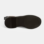 Kadın Kahve Lastik Detaylı Deri Bot