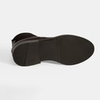 Kadın Kahve Lastik Detaylı Deri Bot