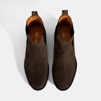 Kadın Kahve Lastik Detaylı Süet Deri Bot