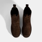 Kadın Kahve Lastikli Topuklu Süet Chelsea Bot