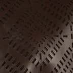 Kadın Kahve Lazer Kesimli Geometrik Desenli Deri Gömlek