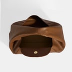 Kadın Kahve Logo Baskılı Deri El Çantası