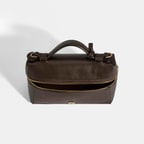 Kadın Kahve Omuz Askılı Mini Deri El Çantası