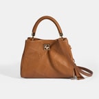 Kadın Kahve Püskül Aksesuarlı Deri El Çantası