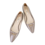 Kadın Kahve Rugan Deri Babet