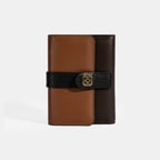 Kadın Kahve / Siyah Deri Cüzdan