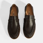 Kadın Kahve Slip-On Deri Loafer