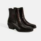 Kadın Kahve Topuklu Deri Bot