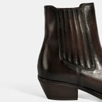 Kadın Kahve Topuklu Deri Bot