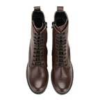 Kadın Kahve Topuklu Deri Bot