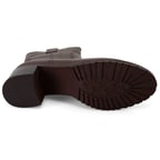 Kadın Kahve Topuklu Deri Bot