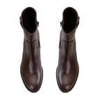 Kadın Kahve Topuklu Deri Bot