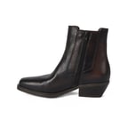 Kadın Kahve Topuklu Deri Kovboy Botu