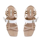 Kadın Kahve Topuklu Süet Deri Sandalet