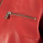 Kadın Kırmızı Deri Ceket