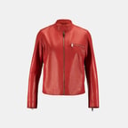 Kadın Kırmızı Deri Ceket