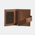 Kadın Kırmızı / Kahve Deri Cüzdan