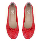 Kadın Kırmızı Kapitone Deri Babet