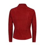 Kadın Kırmızı Süet Deri Ceket