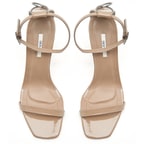 Kadın Krem Rugan Deri Abiye Ayakkabı