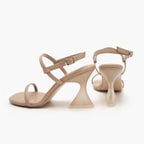 Kadın Krem Topuklu Sandalet