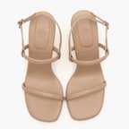 Kadın Krem Topuklu Sandalet