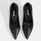 Kadın Lacivert Deri Stiletto