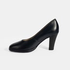 Kadın Lacivert DesaComfort Deri Topuklu Ayakkabı