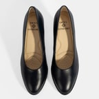 Kadın Lacivert DesaComfort Deri Topuklu Ayakkabı