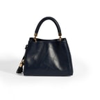 Kadın Lacivert Püskül Aksesuarlı Deri El Çantası