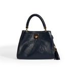 Kadın Lacivert Püskül Aksesuarlı Deri El Çantası