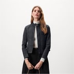 Kadın Lacivert Süet Ceket