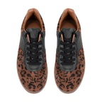 Kadın Leopar Baskılı Deri Sneaker