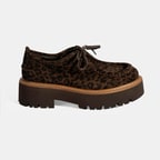 Kadın Leopar Desenli Bağcıklı Günlük Ayakkabı