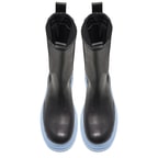 Kadın Mavi Deri Chelsea Bot