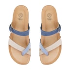 Kadın Mavi Nubuk Deri Terlik