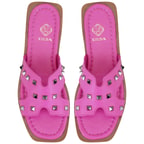 Kadın Pembe Deri Terlik