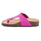 Kadın Pembe Parmak Arası Nubuk Deri Terlik