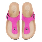 Kadın Pembe Parmak Arası Nubuk Deri Terlik