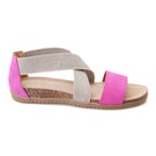 Kadın Pembe Süet Deri Sandalet