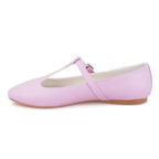 Kadın Pembe T-Bant Mary Jane Deri Babet