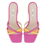 Kadın Pembe Topuklu Deri Terlik