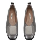 Kadın Platin Deri Babet