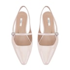 Kadın Pudra Ayarlanabilir Tokalı Deri Babet