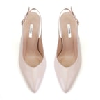 Kadın Pudra Ayarlanabilir Tokalı Topuklu Deri Abiye Ayakkabı