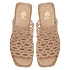 Kadın Pudra Deri Terlik