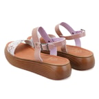 Kadın Pudra Egzotik Deri Sandalet