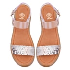 Kadın Pudra Egzotik Deri Sandalet