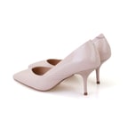 Kadın Pudra Kroko Baskılı Rugan Deri Stiletto