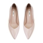 Kadın Pudra Kroko Baskılı Rugan Deri Stiletto